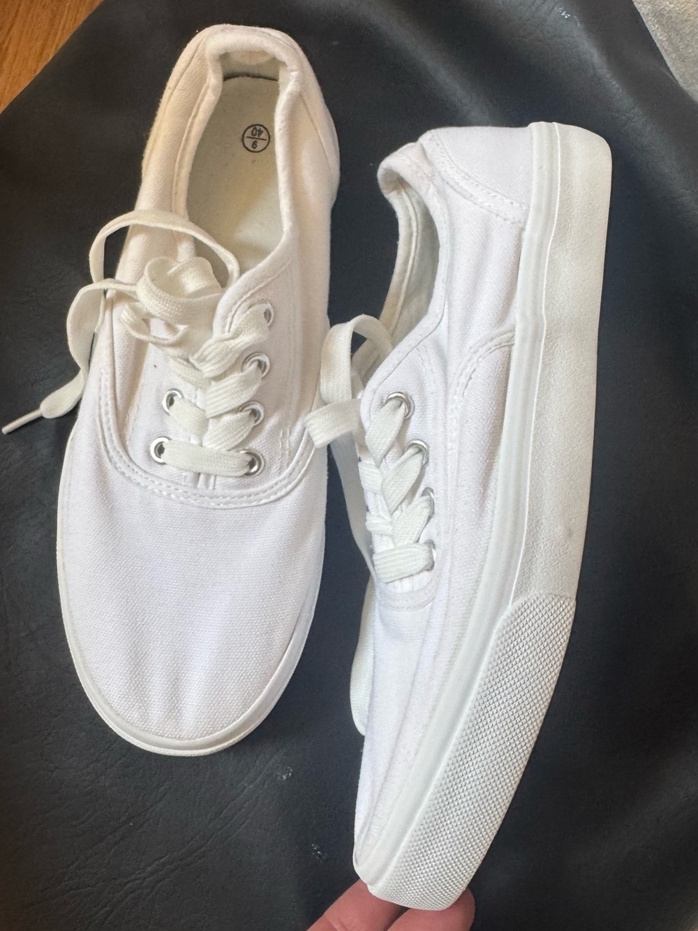 Classic White Canvas Women's Sneakers